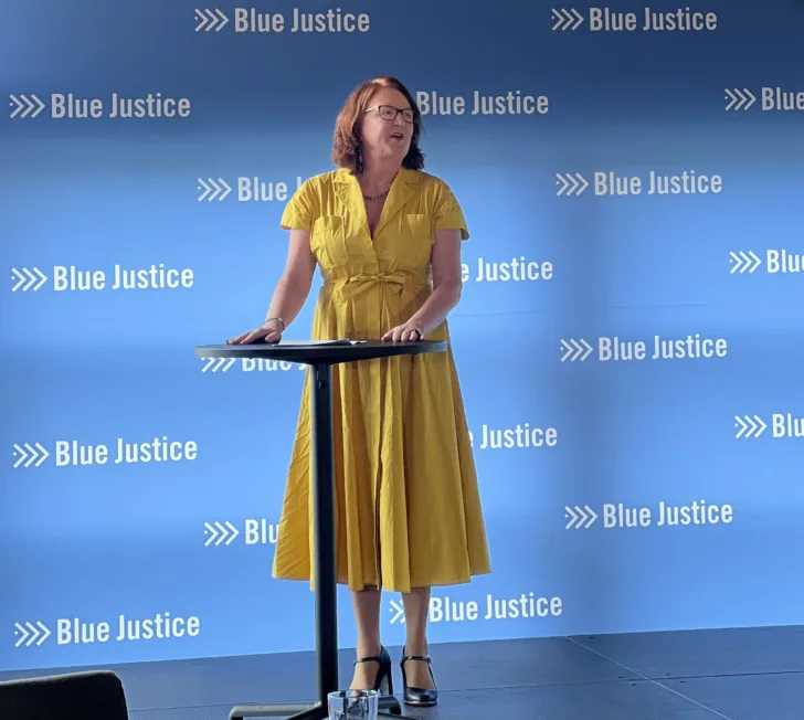 Fiskeriminister Marianne Sivertsen Ness åpnet brukerkonferansen til Blue Justice 18.-21. juni 2024.