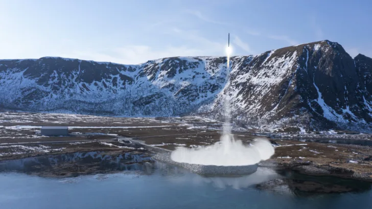 Slik kan en oppskyting av småsatellitt fra Andøya Spaceport se ut.