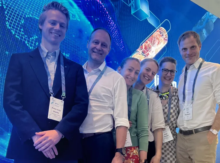 Norsk Romsenters delegasjon på Living Planet Symposium 2025. Dag-Anders Moldestad er nummer to fra venstre.