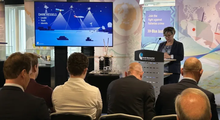 Fra åpningen av Blue Justice Ocean Surveillance Program og presentasjon av Nina Vaaja Buvang, direktør for BarentsWatch.