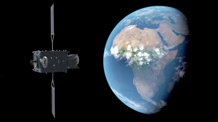 En av de seks MTG satellittene som skal gi mer nøyaktig værvarsel.