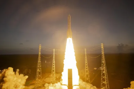 Oppskyting av radarsatellitten Sentinel-1D med Ariane 6.