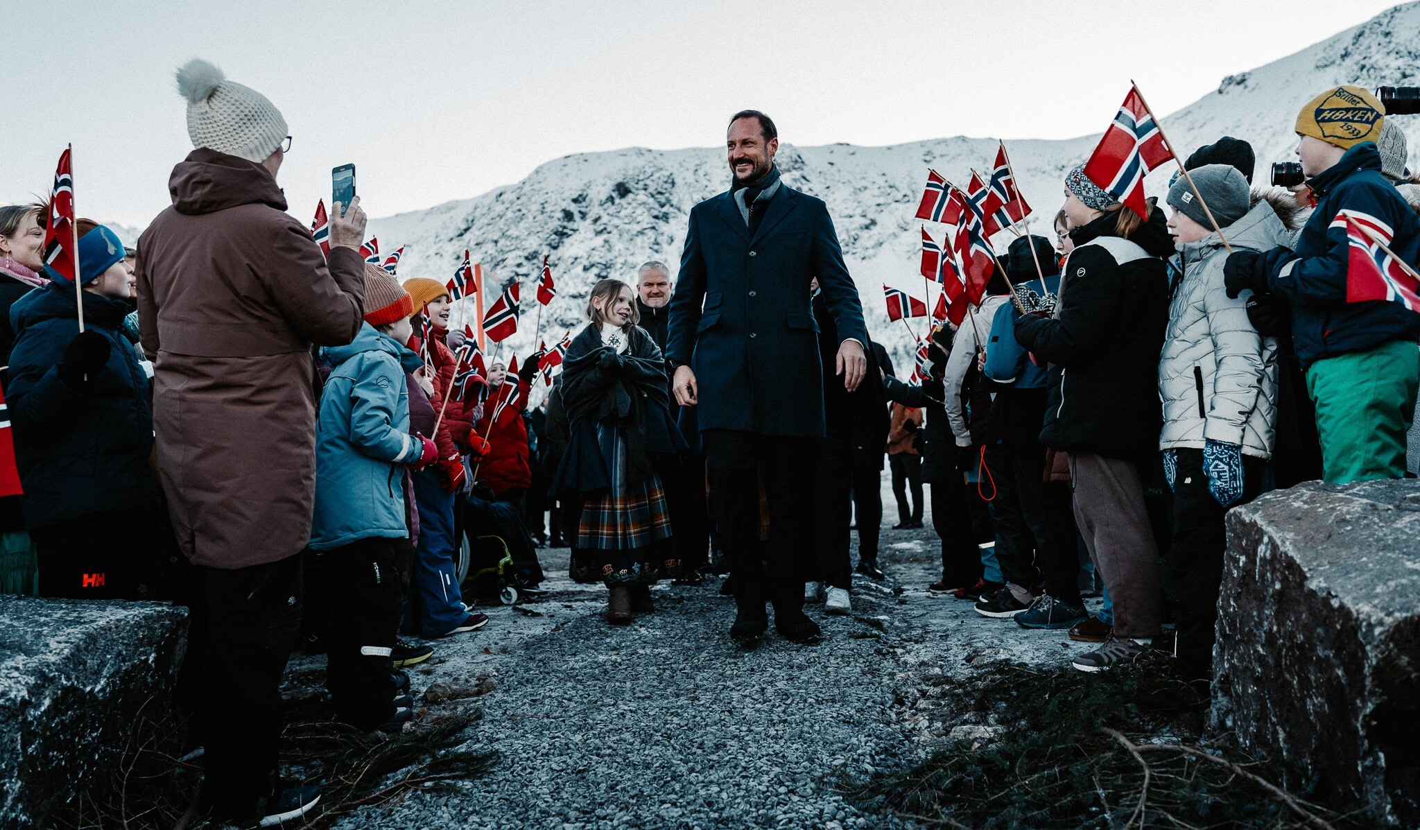 Kronprins Haakon besøkte Andøya Spaceport under åpningen av den nye romhavnen.