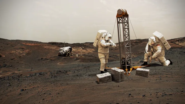 Slik kan det se ut når astronauter lander på Mars i fremtiden.