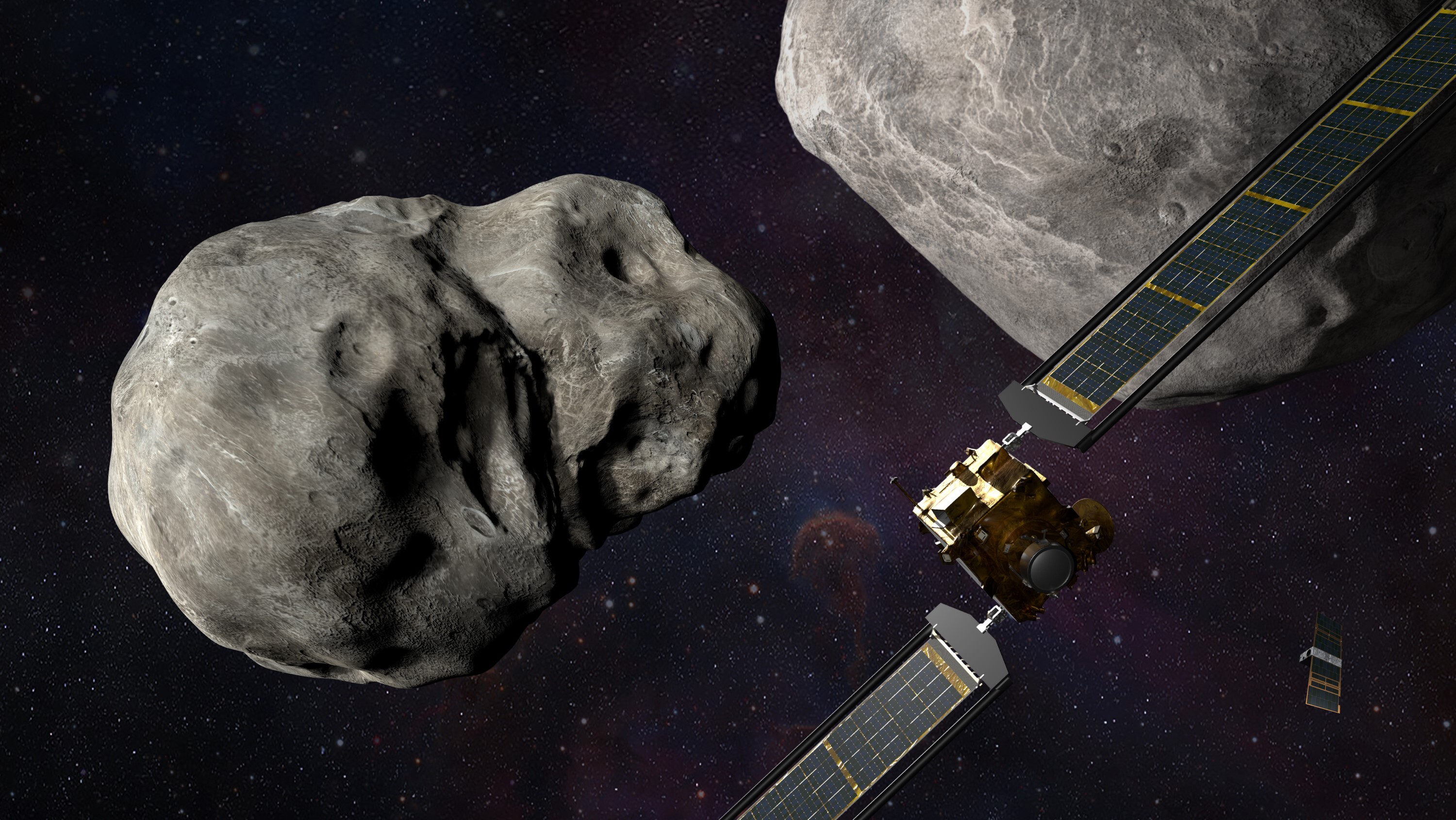 DART smeller inn i en liten asteroide for å teste forsvar mot nærgående himmelobjekter.
