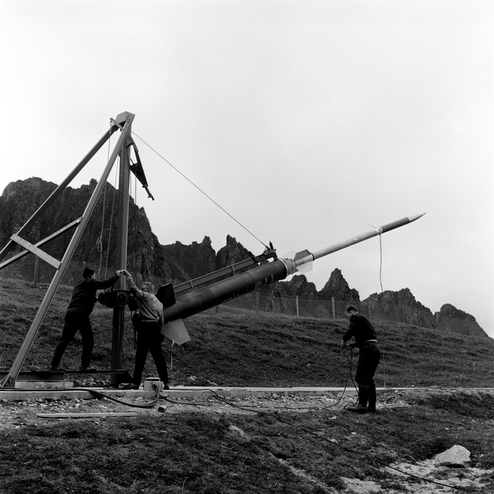 skytes opp på Andøya rakettskytefelt 18. august 1962.