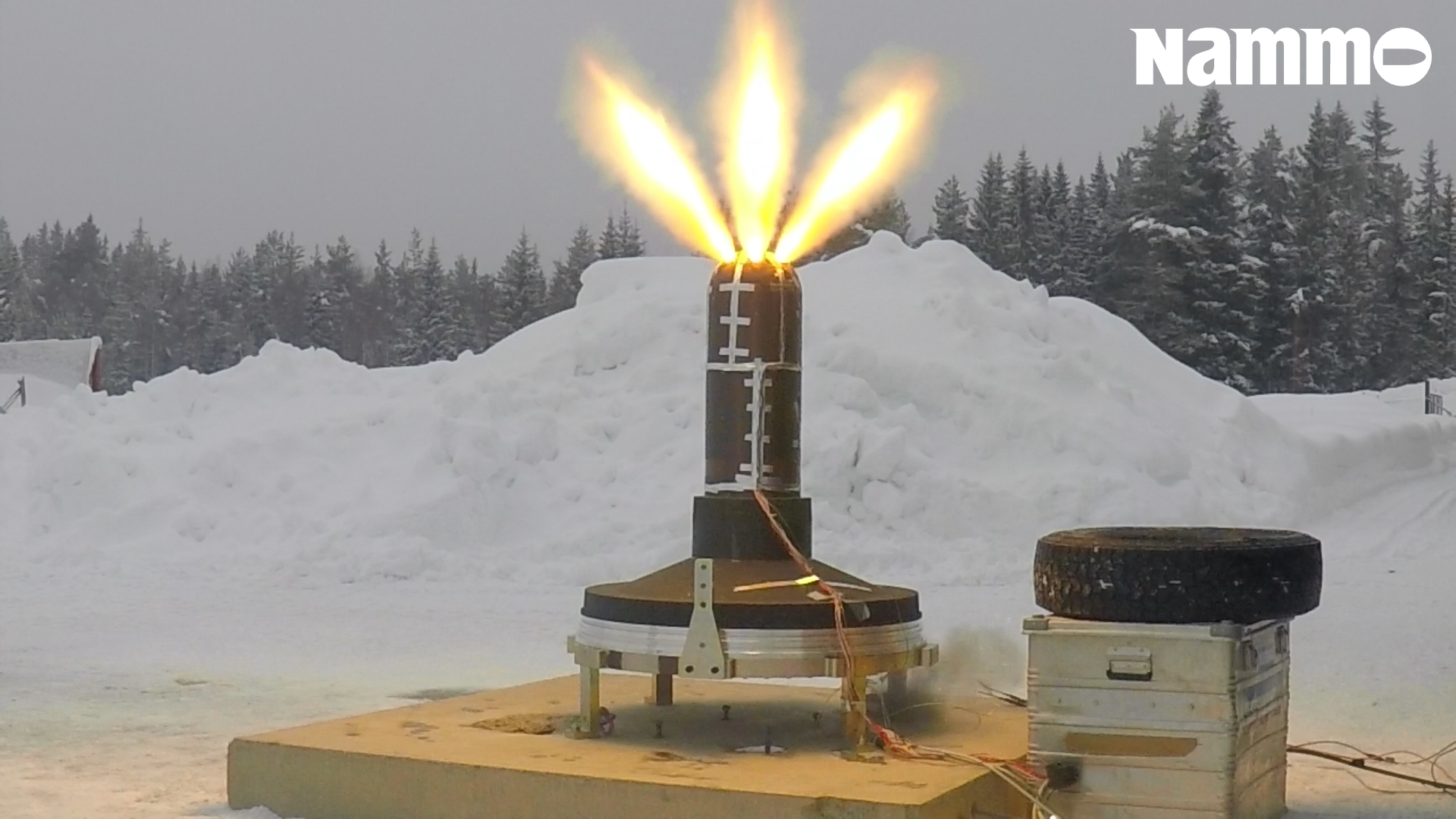 Fyringstest av Nammos antenningsmotor for Ariane 6.