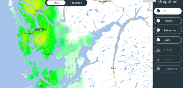 Pollen forecast by Airmine.