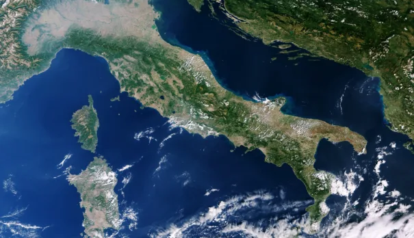 Jordobservasjonsbilde av Italia.