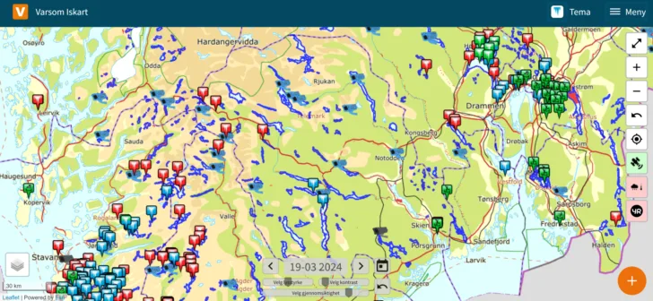 På Iskart.no finner du varsel over isen på vann over hele Norge.
