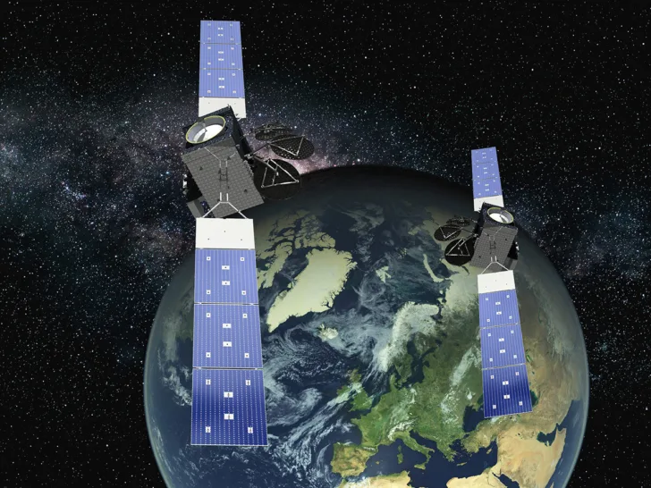 Arctic Satellite Broadband Mission are two Norwegian satellites giving broadband to the Arctic. Credit: Northrop Grumman.
