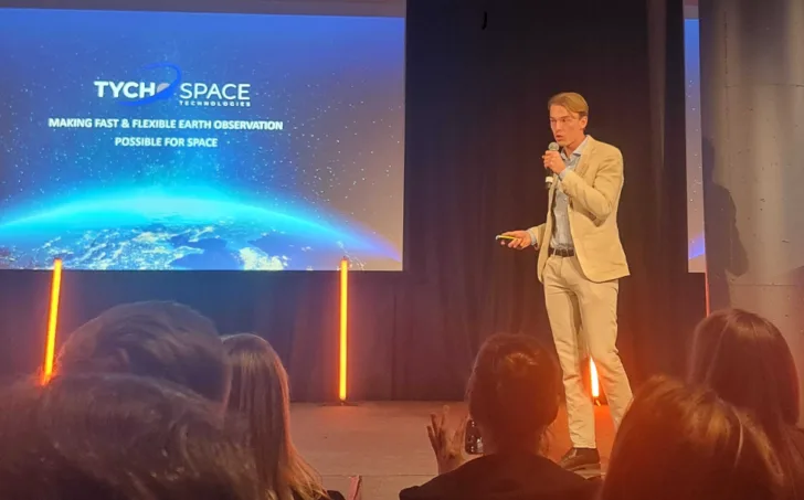 Martin Grande presenterer Tycho Space Technologies på Spaceport Norway.