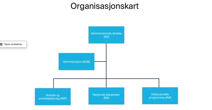 Organisasjonskart.