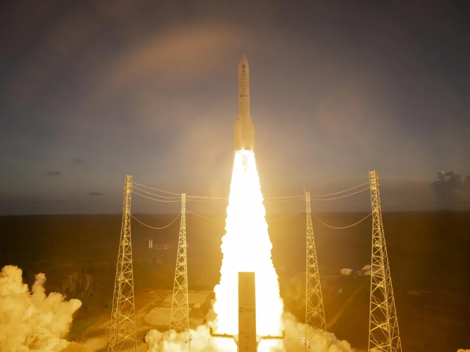 Oppskyting av radarsatellitten Sentinel-1D med Ariane 6.