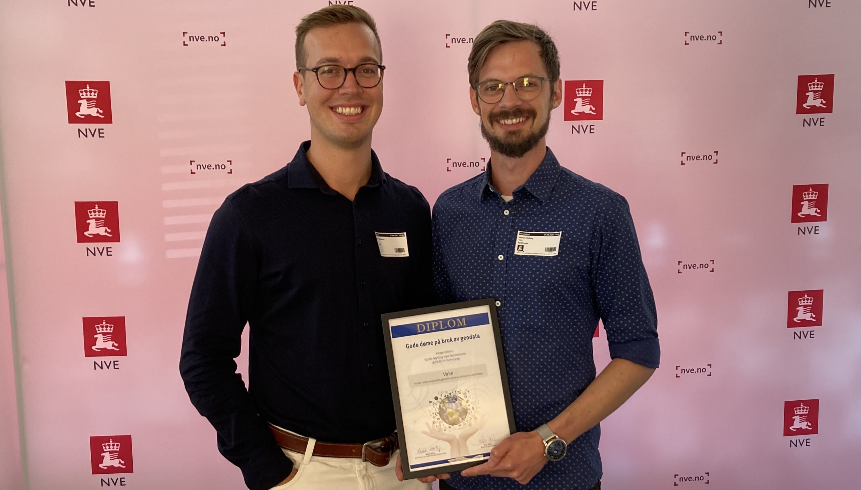 Den norske bedriften Vake fikk diplom i 2021 for sin innovative bruk av stedsdata.