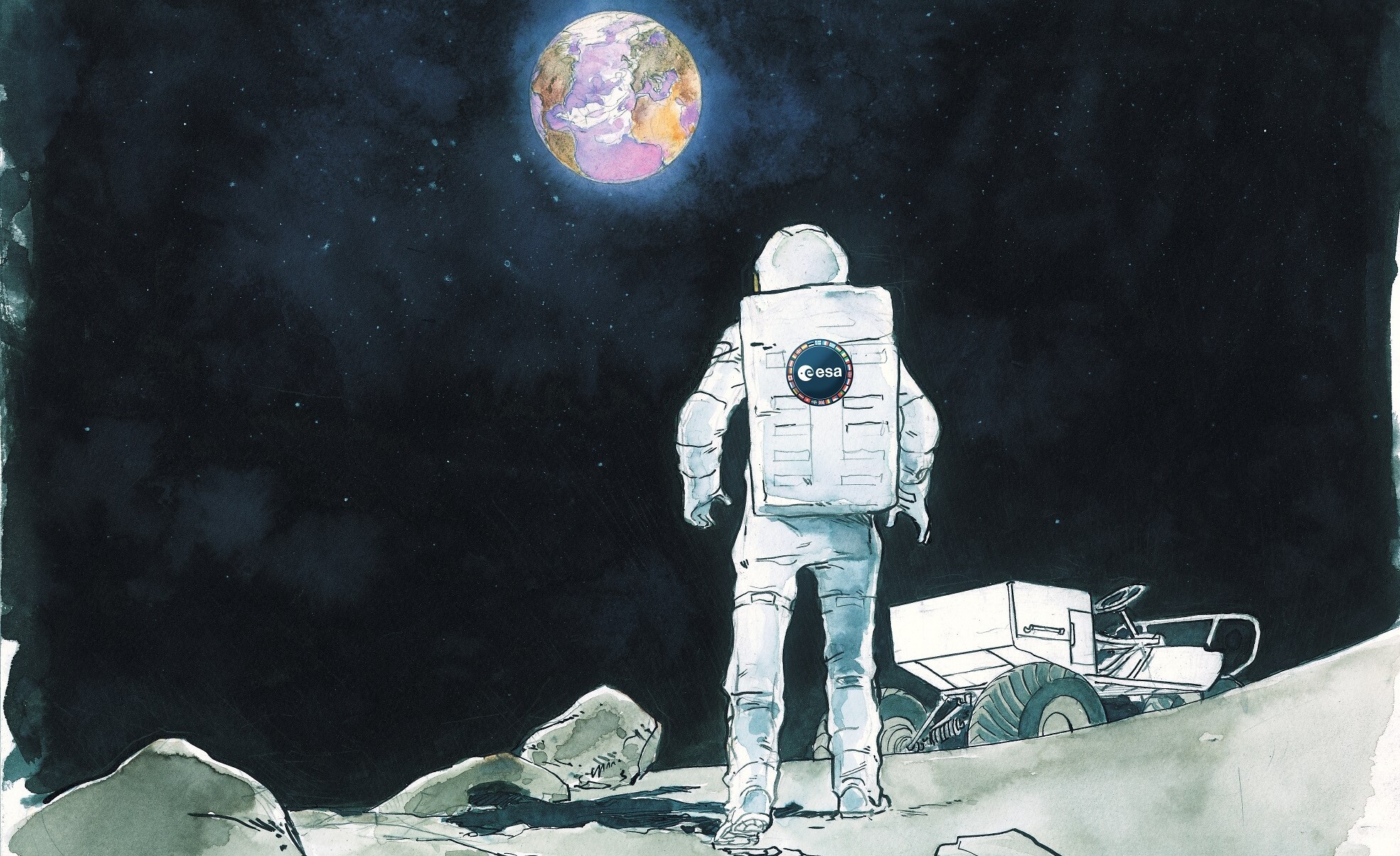 Være med å tegne en ny romdrakt.