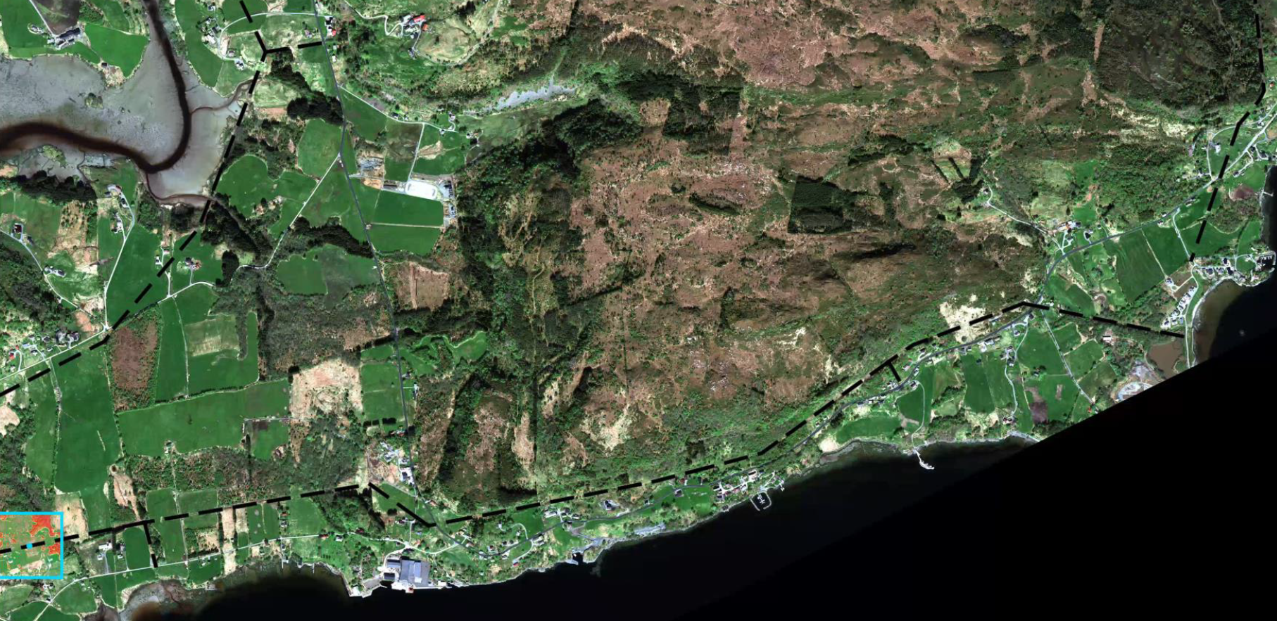 Satellittbilder viser både typen og høyden på vegetasjonen og hvor nær den er strømlinjene.