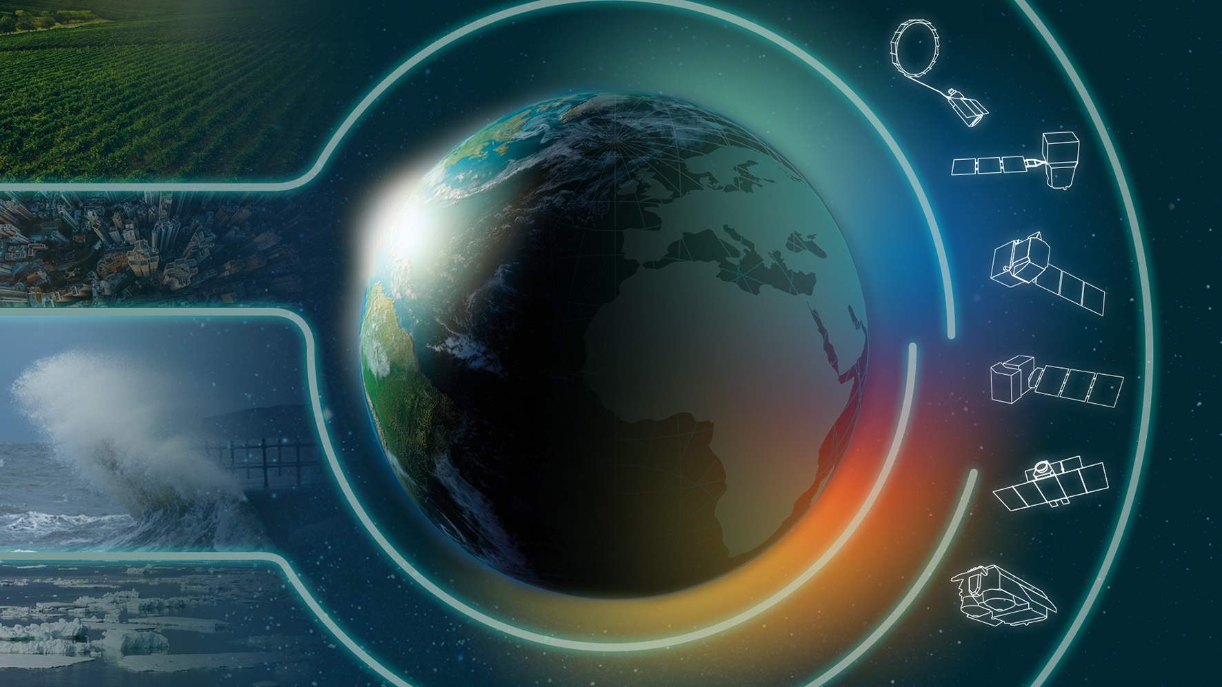 Copernicus får 6 nye miljøsatellitter. Det er CHIME, CIMR, CO2M, CRISTAL, ROSE-L og LSTM.