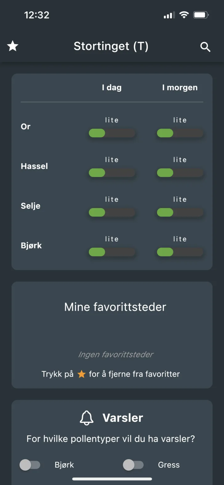 Airmine sin Airmine Pollen app er tilgjengelig på Apple Appstore og Google Play.
