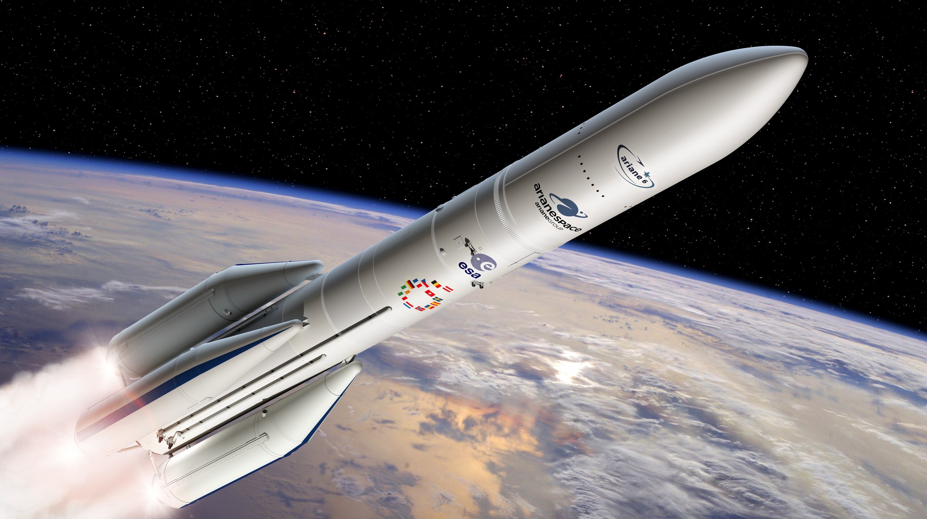 Ariane 6 med fire startraketter kalles for Ariane 64. Dette er den kraftigste utgaven av Ariane 6.