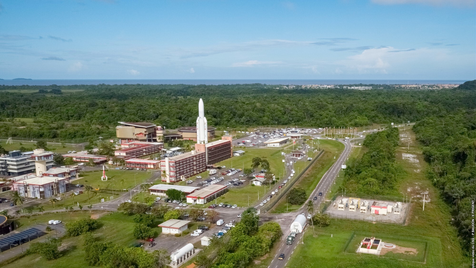 Den europeiske rombasen i Kourou i Fransk Guyana.